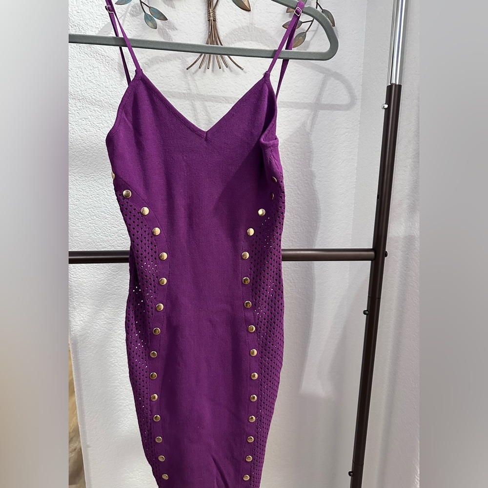 HERA midi dress, Size M, eggplant deep purple. EUC